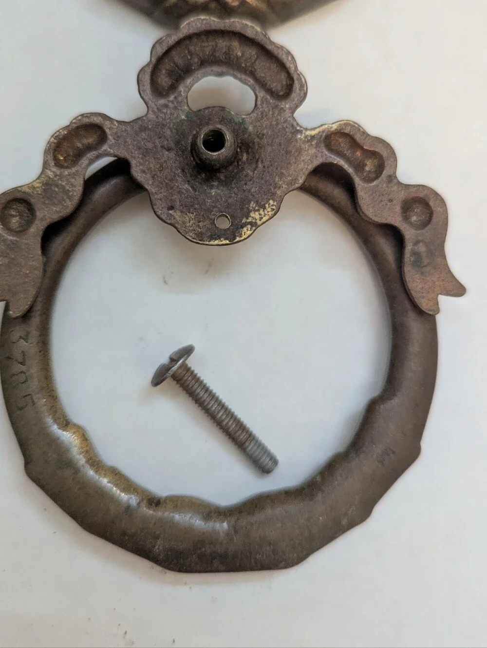 Vintage Cast Brass Ring Drawer Pulls - Set of 4